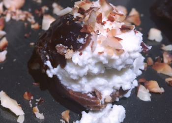 Roasted Dates With Almond & Ricotta